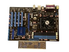 ASUS M4N68T AM3 AMD motherboard DDR3 4 RAM Slots + CPU + Cooler