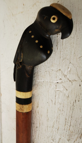 Vintage carved wooden - vintage, parrot