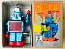 Vintage Tin Toy Sparking Robot
