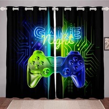 Game Curtains for Bedroom W46 x L54 Gamer Video Game Room Darkening