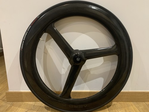 Carbon tri spoke front wheel - carbon,
