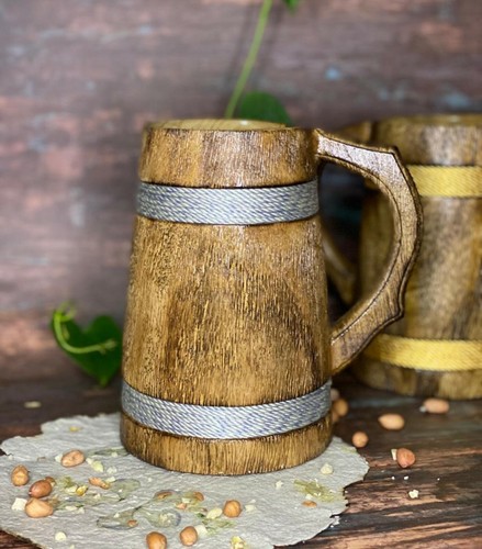 Viking style 22oz wooden beer - viking,