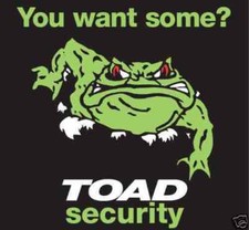 2x Toad Car Alarm Window replacement Stickers Decal. Bargain buy