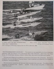 1966 CYPRUS FAMAGUSTA SPEED BOAT COMPETITION PHOTO ARTICLE