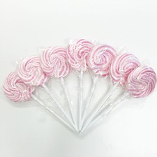 20 PINK AND WHITE WHEEL POPS