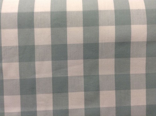Cotton gingham fabric - gingham, sea