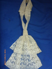 Antique lace jabot cream - jabot,