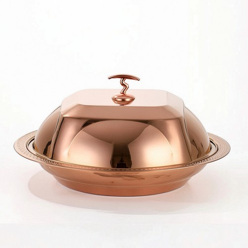 Serving tray with - tray, dome