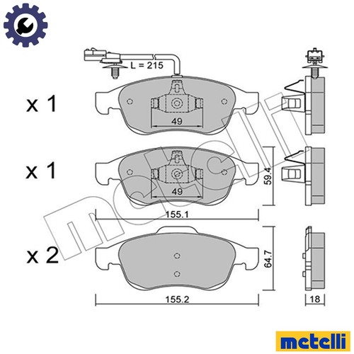 Brake pad set - set, disc