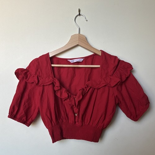Zara red neck - zara, v-neck