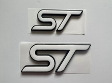 FRONT & BACK ST BADGE WITH COLOUR INSERT FIESTA FOCUS PUMA BLACK WHITE 