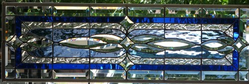 Stained glass transom window - glass,