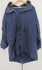 Casual Woman Anorak Duffle Coat Size 18 Ladies Blue Fur Lined Parka Warm Winter 