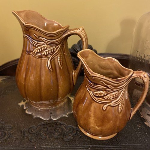 Arthur wood wheat jugs pair - wheat,
