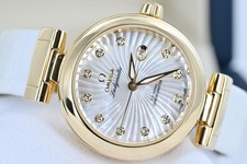 Omega De Ville Ladymatic 34mm Gold Wristwatch Ref 425.63.34.20.55.002 Serviced