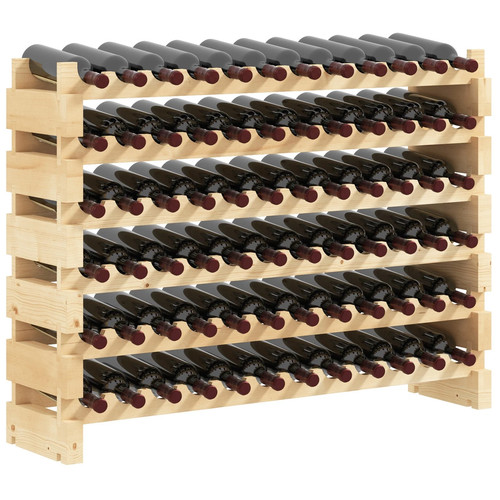 Solid pine wood wine rack - solid,