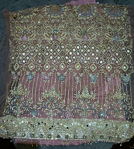 Women heavy net - heavy, embroidered