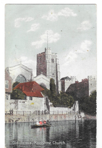 Postcard maidstone church - postcard,
