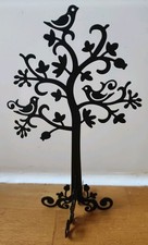Black Metal Tree Jewellery Stand, Necklace Organiser, Bracelet Holder - Display 