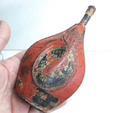 Antique EMPTY sporting gunpowder redt in Gun Powder CURTIS HARVEY flask UK made