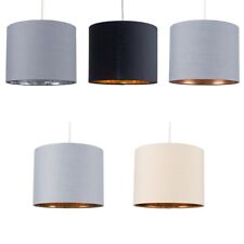 Ceiling Lampshade Light Shade Easy Fit Metallic Drum Pendant Lamp Living Room