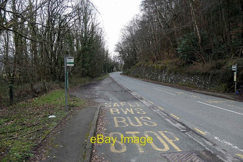 Photo 6x4 penmaenpool bus - bus, stop