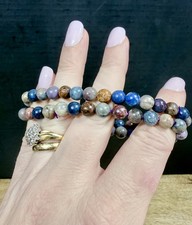 Crystal Sugilite Bead Bracelet