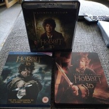 The Hobbit 3D Trilogy on 3 Blu-ray Box Sets. 2 x Extended Editions, 1 Steel book