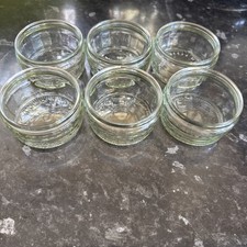 Set 6 Glass Dish Bowl Sundae