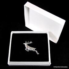Leaping Red Deer Stag Pewter