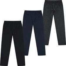 Mens Joggers Open Hem Tracksuit Jogging Bottoms Fleece Sweatpants Gym Trousers