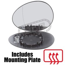 BMW Mini R58 Coupe 2011-2016 Heated Wing Mirror Glass Wide Angle Passenger Side