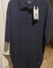 men's small knit  polo twisted
