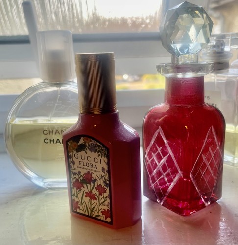 Empty glass perfume scent - empty,