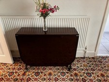 Regency style dinning table and 6 dining chairs, folds to 1ft and extends to 7ft