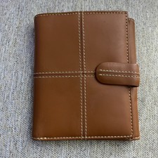 Filofax Tan Leather Purse With