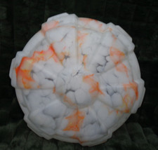 Beautiful  Vintage Art Deco Opalescent Glass Orange pendant Light Lampshade