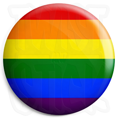 Rainbow flag button badge - -,