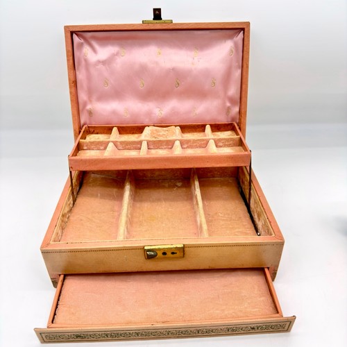 Vintage mele jewelry box peach - mele,