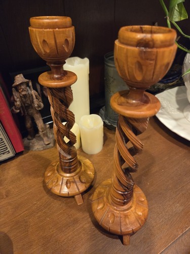 Vintage hand carved wooden - vintage,
