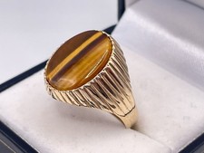 9ct Gold Hallmarked Tigers Eye
