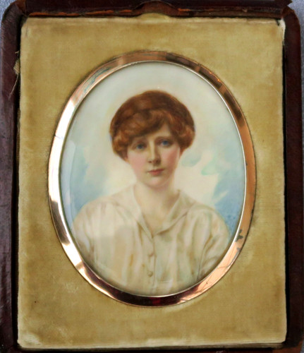 Miniature painted portrait - painted,