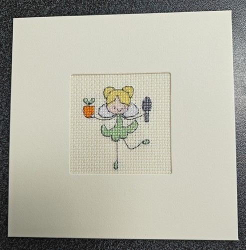 Handmade cross stitch card - stitch,