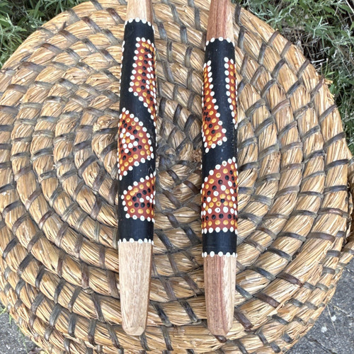 Hand painted wooden - hand-painted, claves