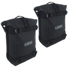 Lomo Motorcycle Adventure Pannier Dry Bags - Medium (1 Pair) Black Motorbike