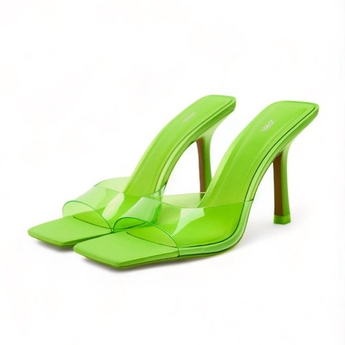 Zara lime green - pvc, satin