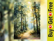 Sunbeams Through Forest