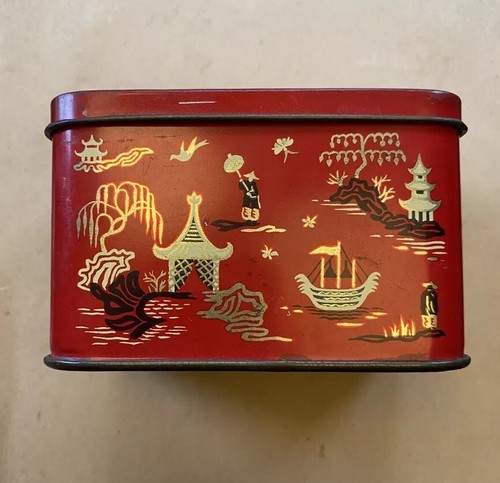 Vintage tin tea - tin,
