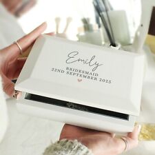 Personalised White Wooden Jewellery Box I Birthday Gift