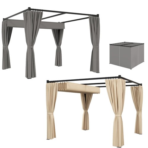3x3m pergola with corner - pergola,